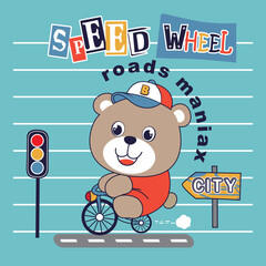 Cute animals happily cycling together, enjoying the freedom and excitement of outdoor adventure
