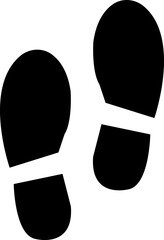 Foot print icon. Human foot pet black vector flat and line collection isolated on transparent background. Shoe print step symbol sign of walking, track imprint, sole of shoe printmaking technique.