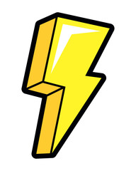 Lightning Bolt Pop Art Icon