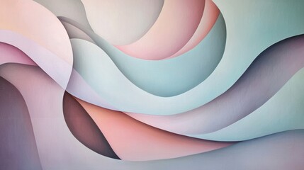Abstract Pastel Waves: A Serene Visual Symphony