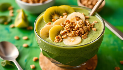 food, freshness, fruit, healthy eating, drink, meal, gourmet, table, close-up, vegetarian food, vegetable, dessert, oatmeal, green color, organic, yogurt