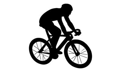 silhouette of Cyclist riding a bicycle