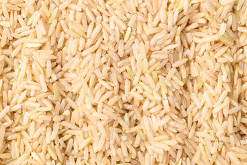 Organic Jasmine brown rice seed texture background, Thai Rice
