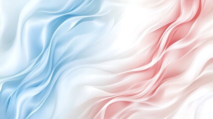 Obraz premium Abstract Swirling Pastel Blue and Red Fabric Design