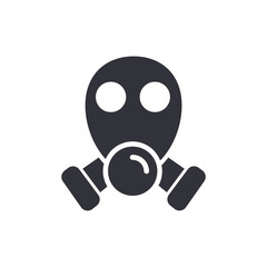 Gas mask solid icons, minimalist vector illustration ,simple transparent graphic element .Isolated on white background
