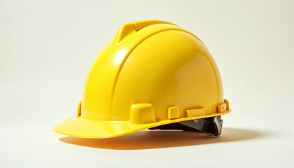 Fototapeta premium Yellow safety helmet isolated on white background.