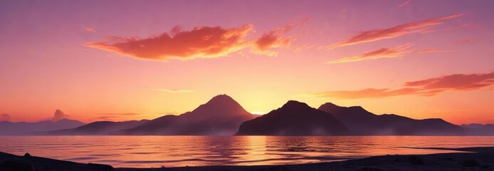 Soft focus captures a beautiful abstract sunset with colors blending together, soft, blend