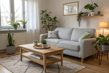 A modern living room.