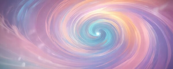 Fototapeta premium Soft pastel hues blend in a swirling vortex of light and color background, pastel colors gradient, luminous tone