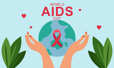 world aids day awareness illustration
