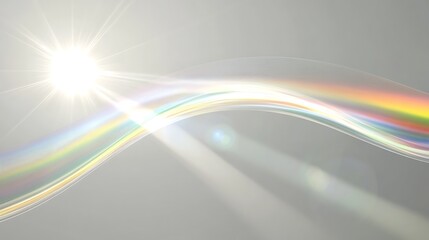 Abstract Lightwave Sunbeam Design Illustration