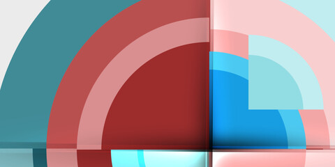 Obraz premium Target circle geometric abstract shapes. Vector Illustration For Wallpaper, Banner, Background, Card, Book Illustration, landing page