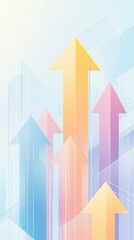Colorful Abstract Arrows Representing Growth and Success in Business