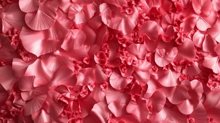 Intricate pink petal art installation