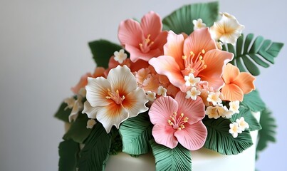 Sugar Flower Cake Decoration Studio Closeup