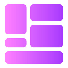 masonry layout Gradient icon