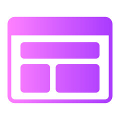 sticky header Gradient icon