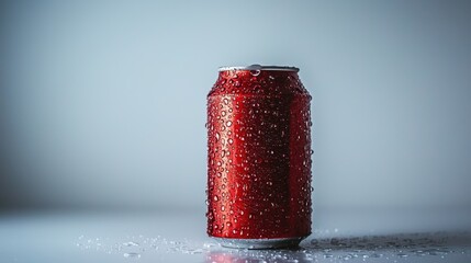 Refreshing soda can minimalist setting beverage photography studio environment close-up view liquid culture