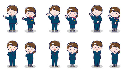 キャビンアテンダントの男女 04