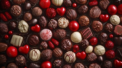 An assortment of delicious chocolates.