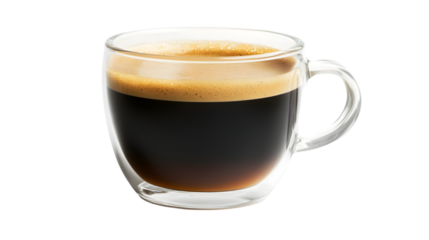 side view of coffee cup transparent isolated on white png