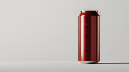 Refreshing drink can on minimalist background studio shot product photography modern design focused view beverage concept