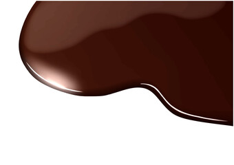 ベクター　とろけて広がる液状のチョコレート　バレンタイン　テンパリング