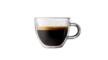 side view of coffee cup transparent isolated on white png