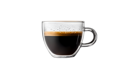 side view of coffee cup transparent isolated on white png