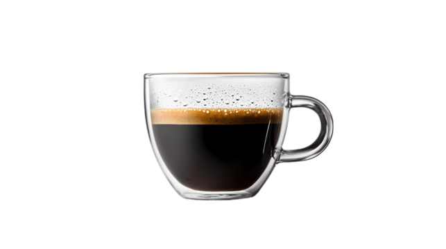 side view of coffee cup transparent isolated on white png