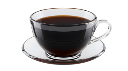 side view of coffee cup transparent isolated on white png