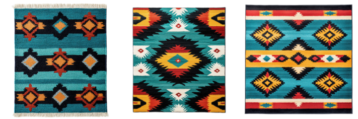 Seamless Aztec Ethnic Navajo Bohemian Colorful Tribal Pattern Background Art Traditional Southwest Geometric Mosaic Ornamental Retro Vintage Decorative Digital