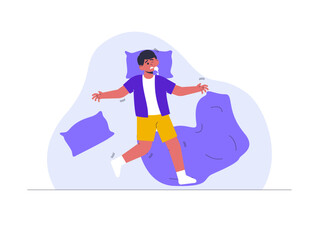 Poisoning illustration. Healthy problems illustration. Flat vector illustration