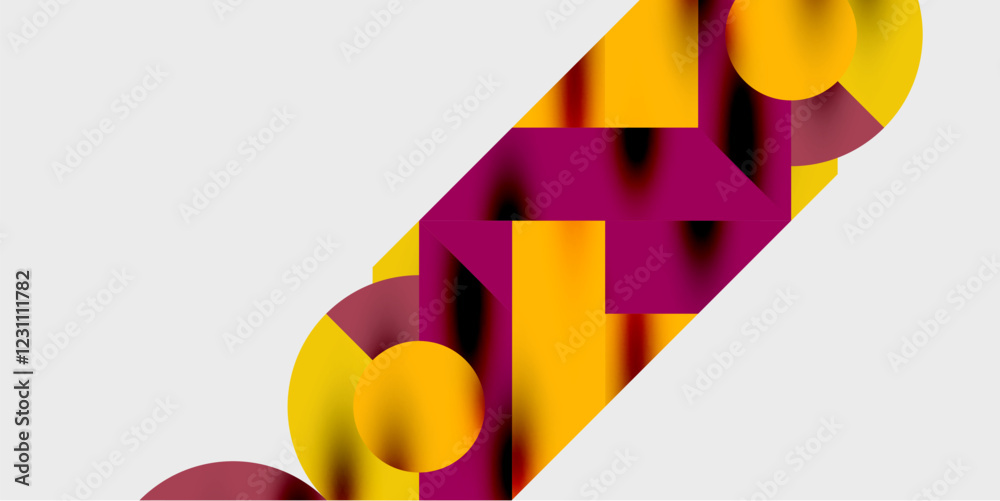 Poster Vibrant abstract background circles with smooth gradients, creating a dynamic and modern design. Ideal for creative, tech, or contemporary-themed projects