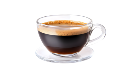 side view of coffee cup transparent isolated on white png