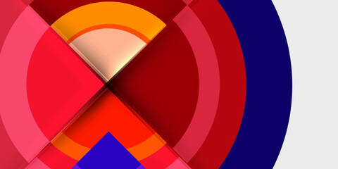 Obraz premium Techno circles and semi circles. Vector Illustration For Wallpaper, Banner, Background, Card, Book Illustration, landing page