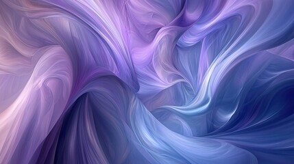 Obraz premium Abstract Purple and Blue Swirls: A Serene Digital Artwork