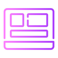 sticky footer Line Gradient Icon