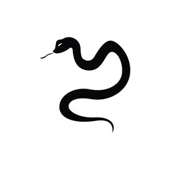 snake silhouette tattoo logo design concept idea
