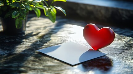 Heartfelt message, a symbol of love.