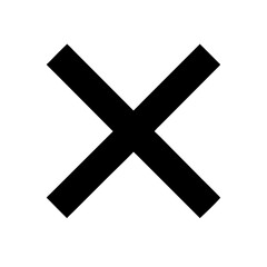 Fototapeta premium Cross Mark Vector Icon – Error & Rejection Symbol