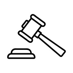Gavel Vector Icon – Law & Justice Symbol