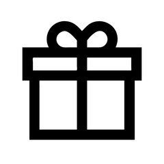 Obraz premium Gift Box Vector Icon – Celebration & Surprise Symbol