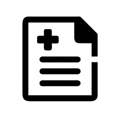 Obraz premium Medical Report Vector Icon – Health & Diagnosis Documentation Symbol