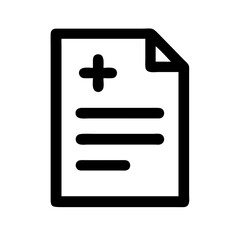 Obraz premium Medical Report Vector Icon – Health & Diagnosis Documentation Symbol