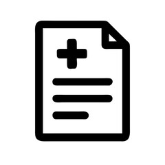 Fototapeta premium Medical Report Vector Icon – Health & Diagnosis Documentation Symbol