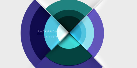 Obraz premium Target circle geometric abstract shapes. Vector Illustration For Wallpaper, Banner, Background, Card, Book Illustration, landing page