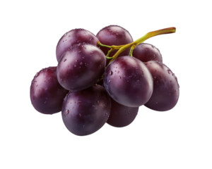 Fresh purple grapes with water droplets, showcasing their juicy texture and vibrant color. Perfect for healthy snacking or adding to fruit salads