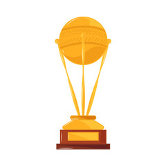 Cricket championship trophy award icon