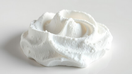 shaving cream foam sample isolated on white surface,  skin care routine,  bathroom accessories,  bathroom,  everyday essentials